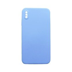 Capa de Silicone com Moldura de Câmera para Apple iPhone XS Max Azul Capa de Silicone com Moldura de Câmera para Apple iPhone XS Max Azul